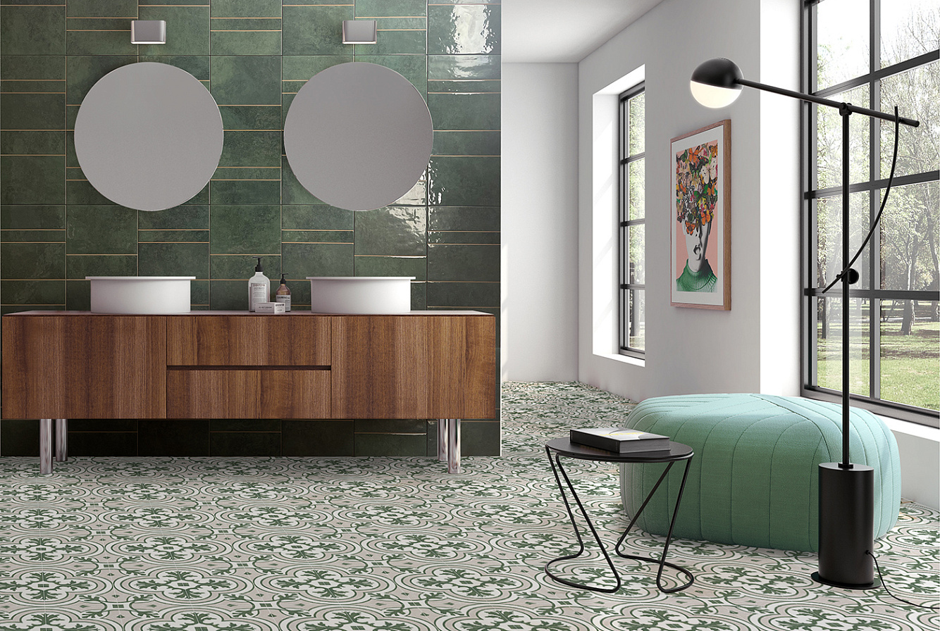KIAN GREEN 30X60 / CARMEN GREEN 45X45